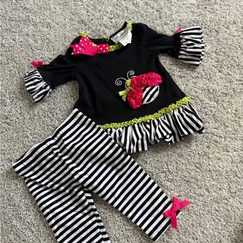 Rare Editions Black and White Striped Kids Set